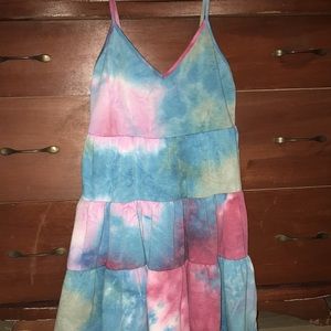 Tie Dye Tye Die 21 Saints lavender/pink/blue dress